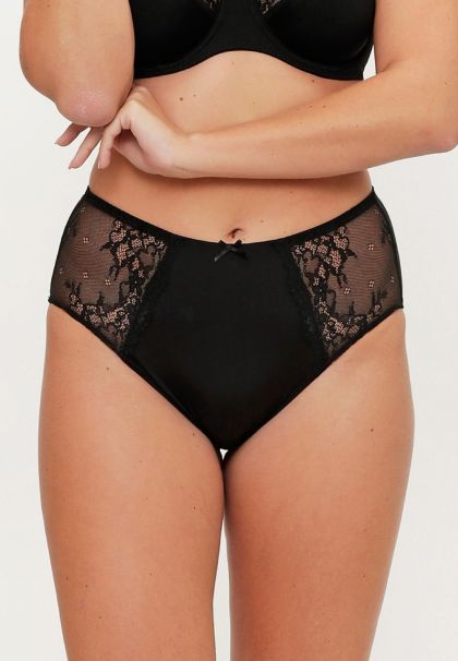 Linga Dore Slip High Waist Brief Daily Lace zwart L -