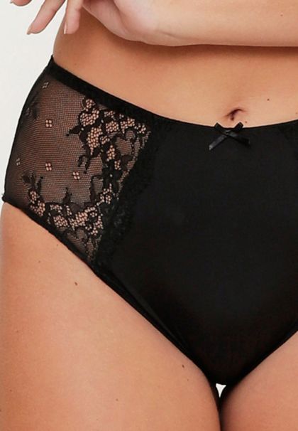 Linga Dore Slip High Waist Brief Daily Lace zwart L -