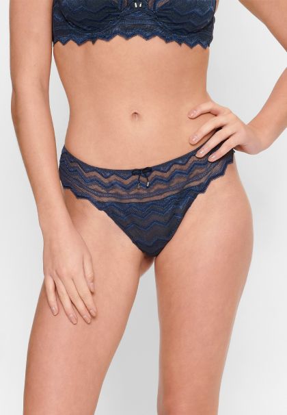 Linga Dore String blauw L -