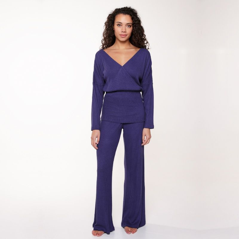 Linga Dore Top & Palazzo set blauw M -