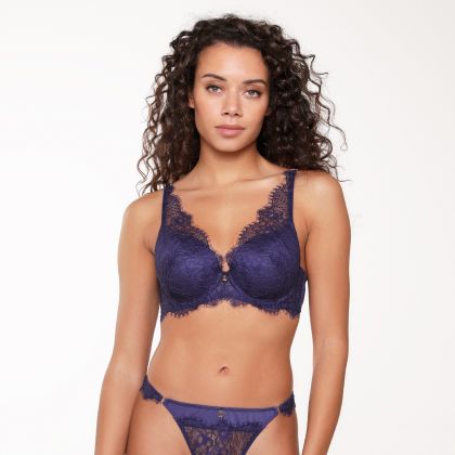 Linga Dore Triangle voorgevormde BH Blue Ribbon blauw 70 B