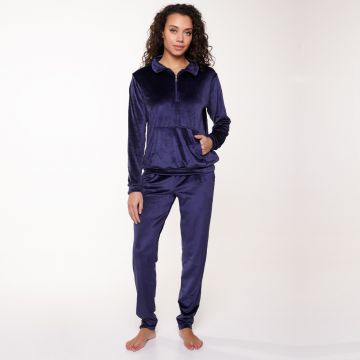 Linga Dore Velvet huispak blauw S -