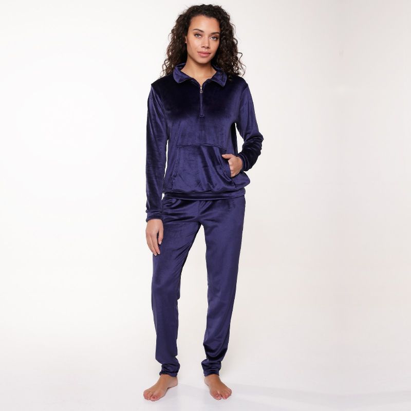 Linga Dore Velvet huispak blauw S -