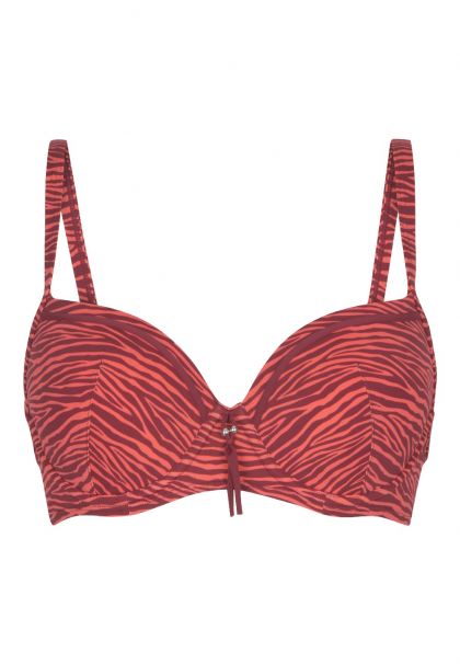 Linga Dore Voorgevormde bikini Zebra rood 42 A