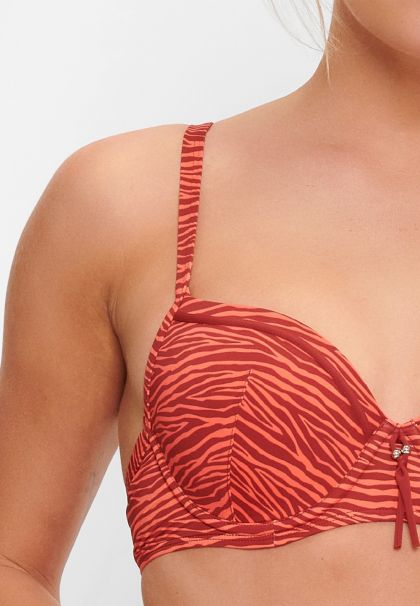 Linga Dore Voorgevormde bikini Zebra rood 42 A
