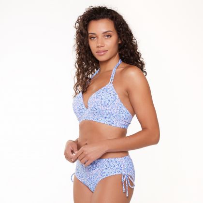 Linga Dore Voorgevormde triangel bikini top blauw 38 A