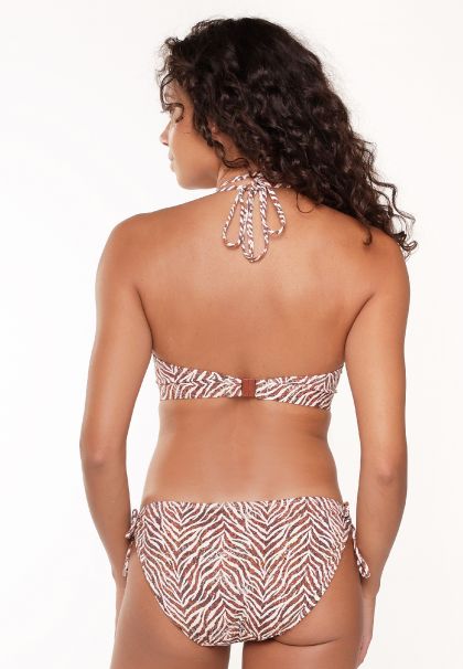 Linga Dore Voorgevormde Triangel Bikini Zebra print bruin 40 C