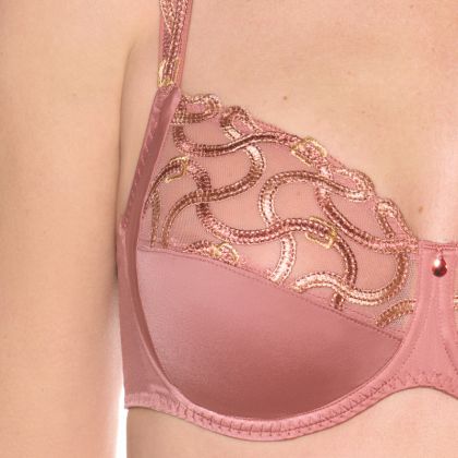 Louisa Bracq BH met beugel PÉGASE - TERRACOTTA roos 95 E