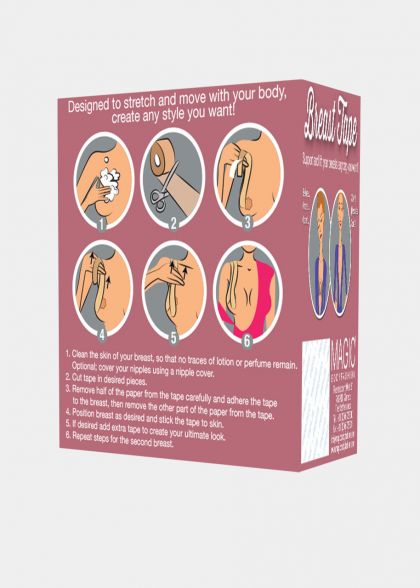 Magic Boob Tape (6,5cm x 500cm) huidskleur One Size -