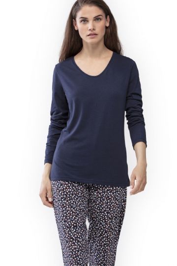 Mey Anni Shirt lange mouw blauw Xxl -