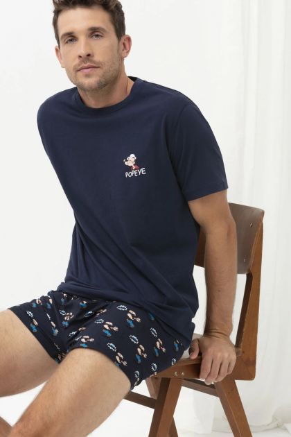 Mey Losse Boxershort Serie POPEYE blauw 8 -