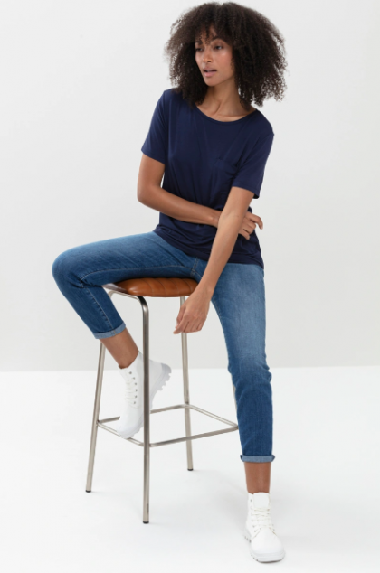 Mey Shirt blauw 46 -