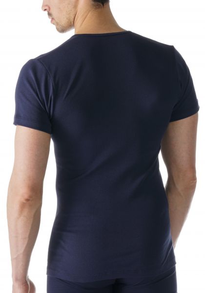 Mey Shirt V-Neck Casual Cotton blauw 8 -