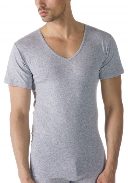 Mey Shirt V-Neck Casual Cotton grijs 8 -