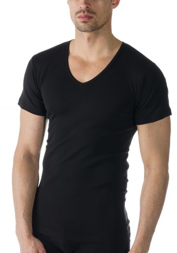Mey Shirt V-Neck Casual Cotton zwart 7 -