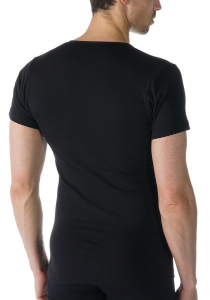 Mey Shirt V-Neck Casual Cotton zwart 8 -
