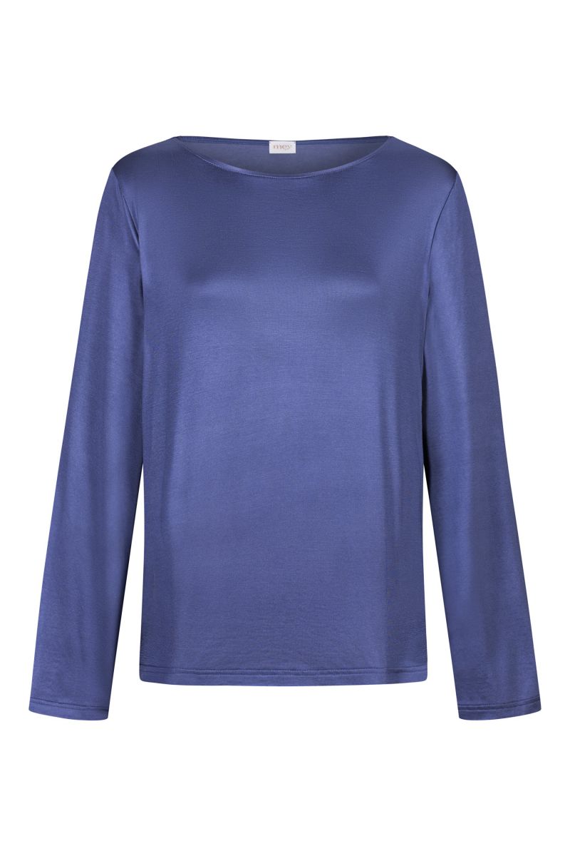Mey T-shirt Lange mouw blauw Xs -