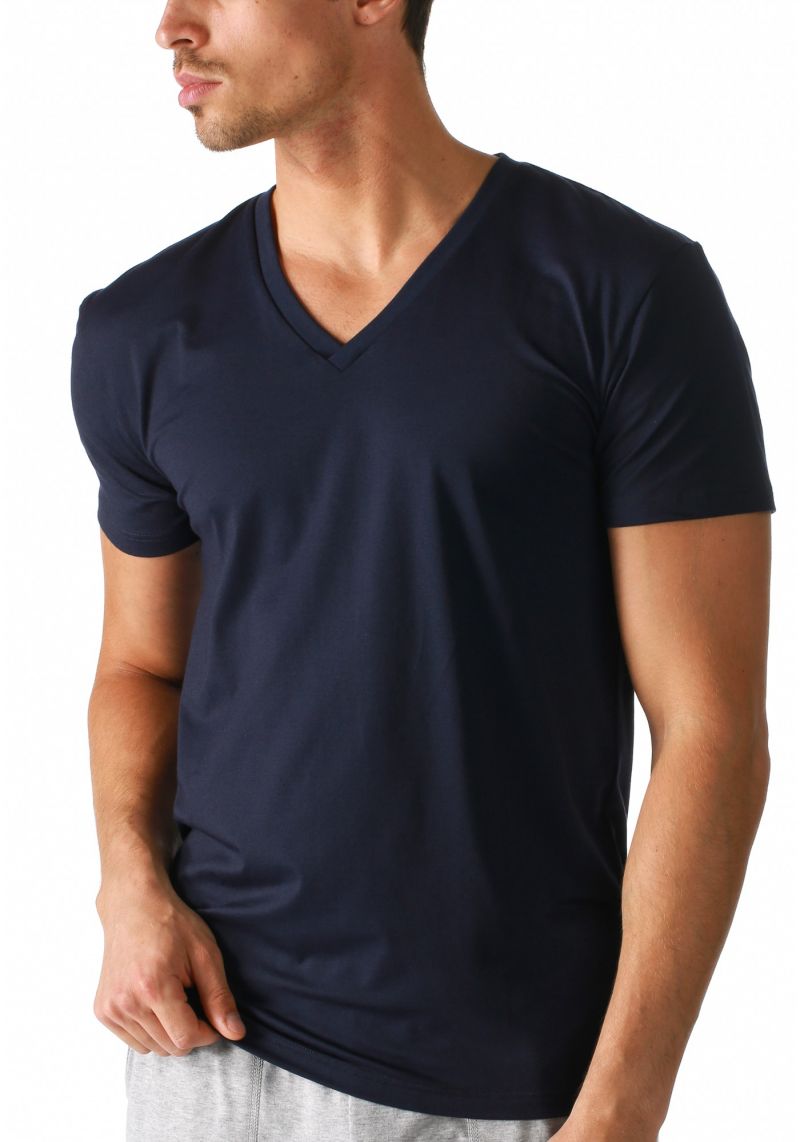 Mey V-Neck Shirt blauw Xl -