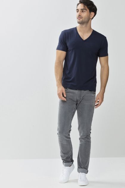 Mey V-Neck Shirt blauw Xl -