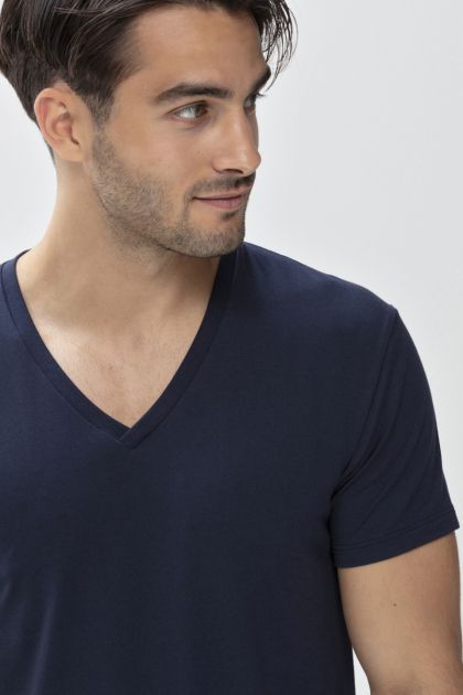 Mey V-Neck Shirt blauw Xl -