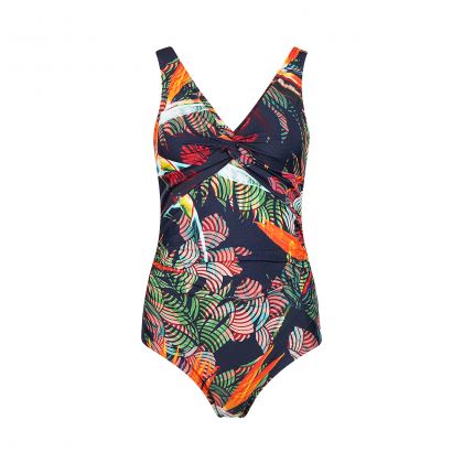 Mila Ladies swimsuit twisted cup blauw 48 -