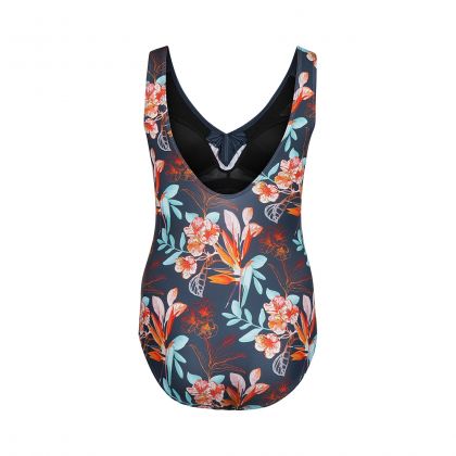 Mila Ladies swimsuit V-insert blauw 40 -