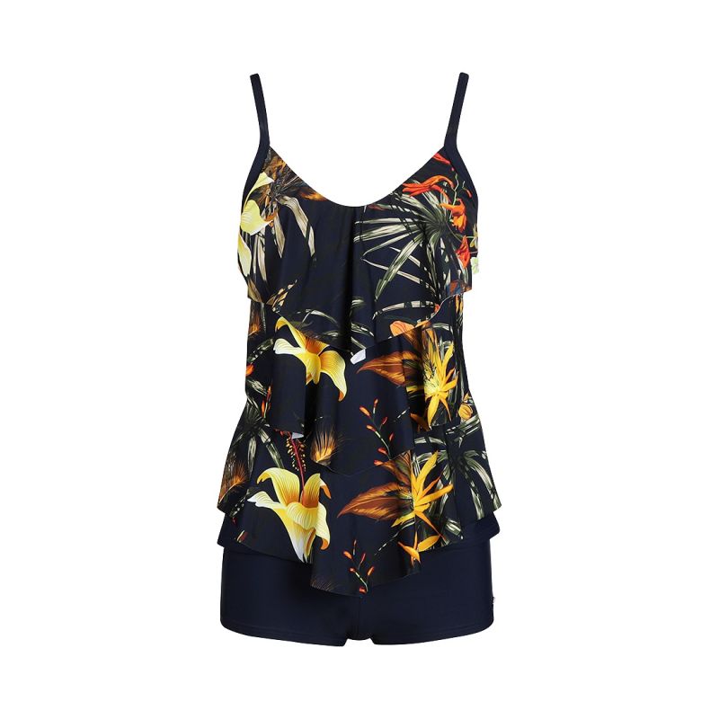 Mila Ladies tankini triple layer blauw 48 -