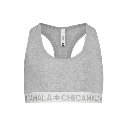 Muchachomalo Girls Racer Back Solid grijs 176 -