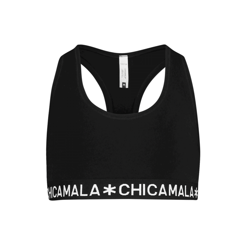 Muchachomalo Girls Racer Back Solid zwart 176 -