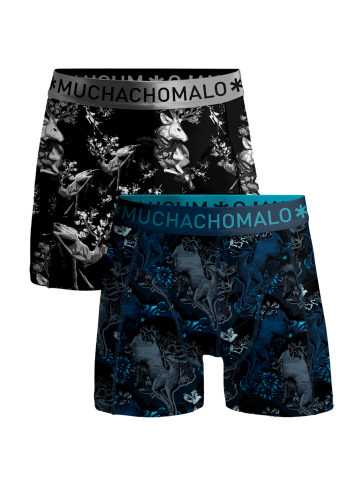 Muchachomalo Men 2-pack Boxershort MAN DEER blauw M -