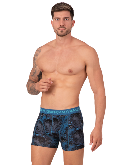 Muchachomalo Men 2-pack Boxershort MAN DEER blauw Xxxl -