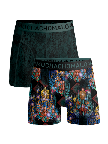 Muchachomalo Men 2-pack Boxershort Myth Indo groen M -