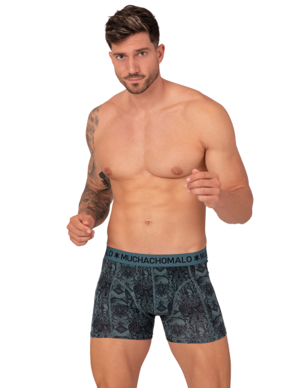 Muchachomalo Men 2-pack Boxershort Myth Indo groen M -