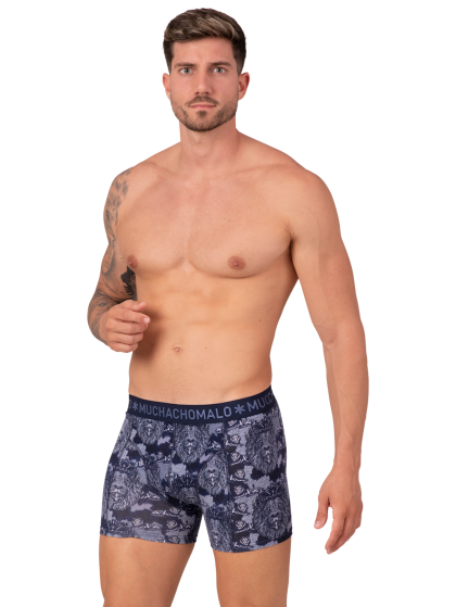 Muchachomalo Men 3-pack Boxershort Lion blauw Xxxl -