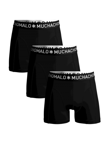 Muchachomalo Men 3-pack Boxershort solid zwart Xl -