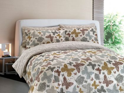 Night Dreams Dekbedovertrek 100% Katoen taupe 240/220 -