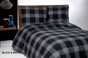 Night Dreams Dekbedovertrek Black & White 100% Katoen zwart 240/220 -