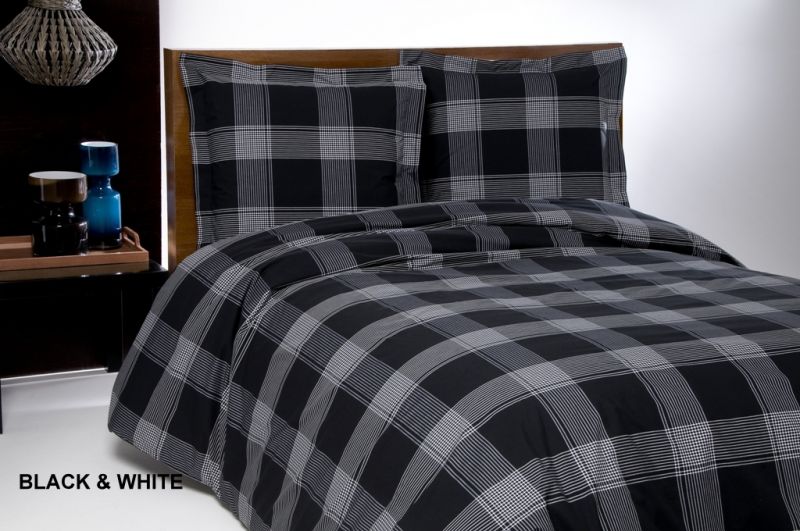 Night Dreams Dekbedovertrek Black & White 100% Katoen zwart 240/220 -