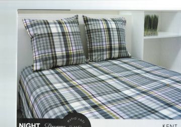 Night Dreams Dekbedovertrek Luxe Flanel 100% Katoen grijs 240/220 -