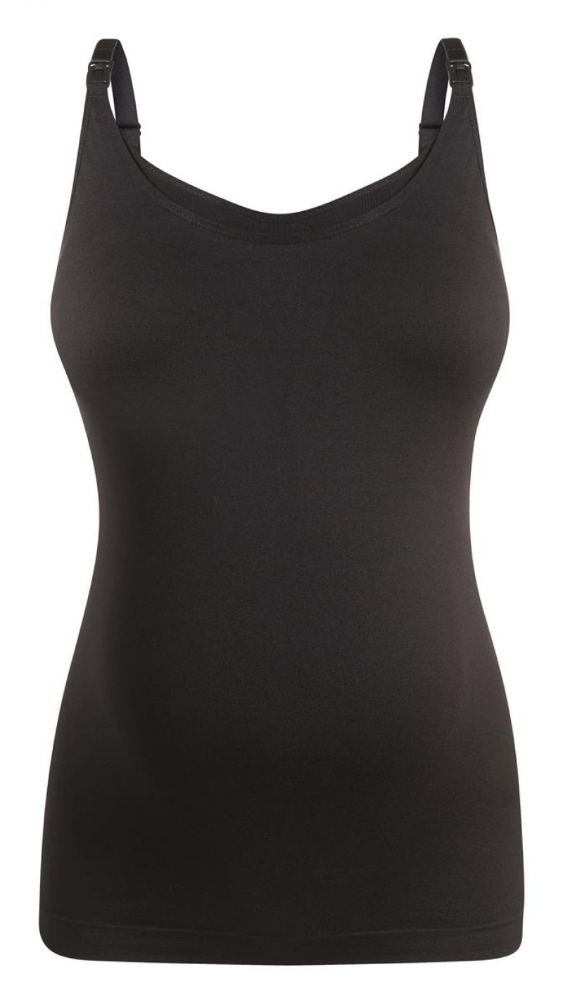 Noppies Voedingstop Seamless zwart M/l