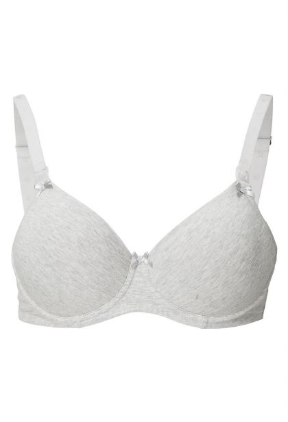 Noppies Voorgevormde voedingsbh Cotton Melange grijs 85 B