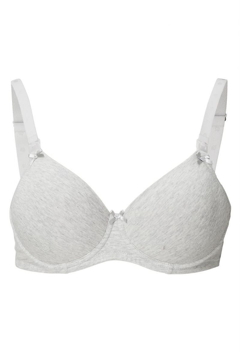 Noppies Voorgevormde voedingsbh Cotton Melange grijs 85 B