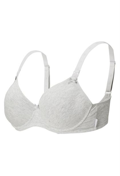 Noppies Voorgevormde voedingsbh Cotton Melange grijs 85 B