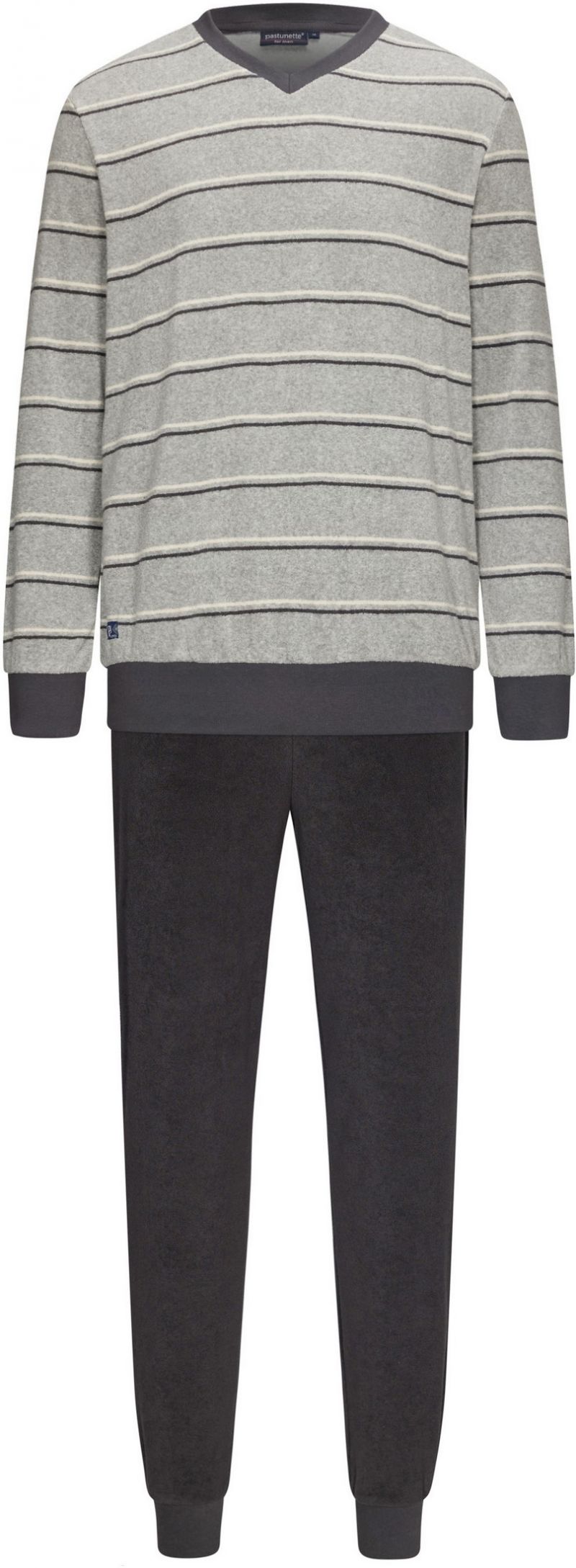 Pastunette Badstof pyjama V-neck grijs 50 -