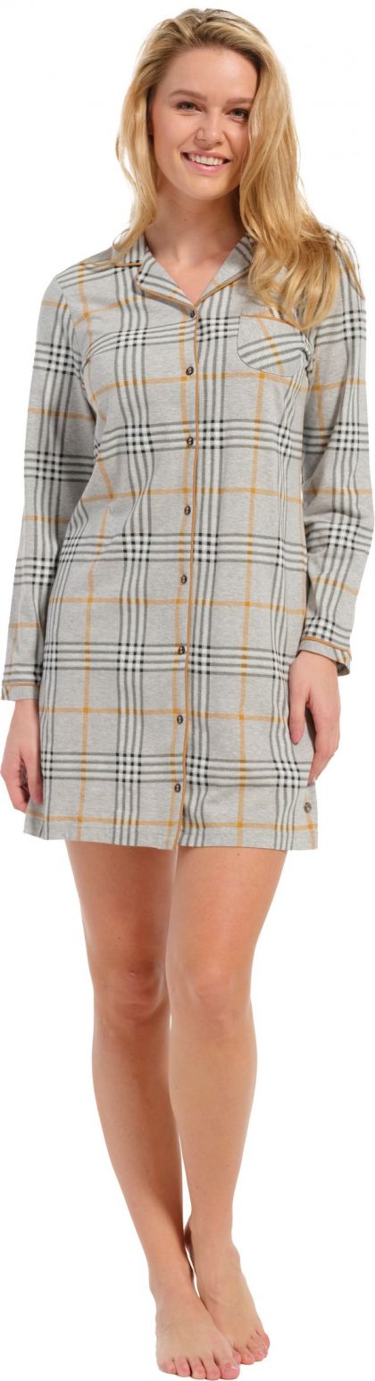 Pastunette Doorknoop nachthemd 95cm grijs 38 -