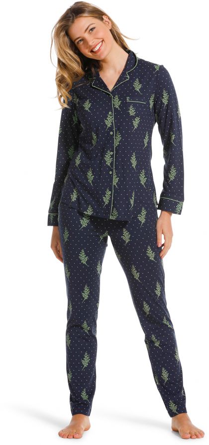 Pastunette Doorknoop pyjama blauw 52 -