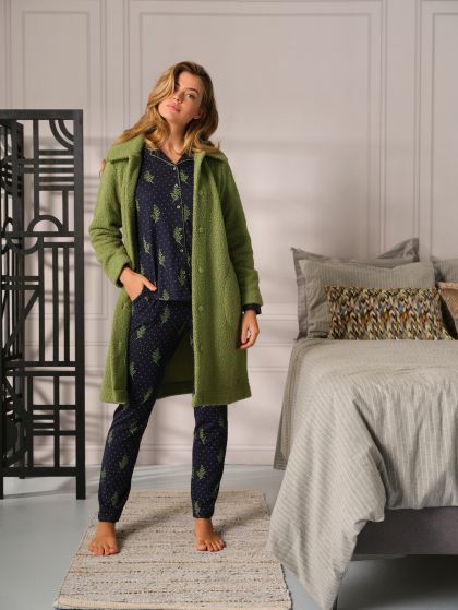 Pastunette Doorknoop pyjama blauw 52 -