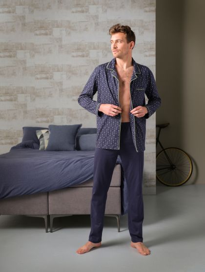 Pastunette Doorknoop pyjama blauw 58 -