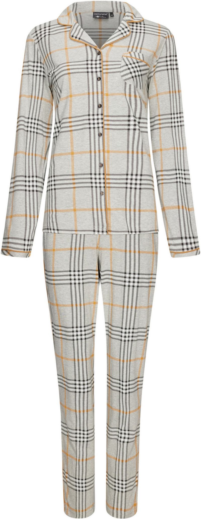 Pastunette Doorknoop pyjama grijs 38 -