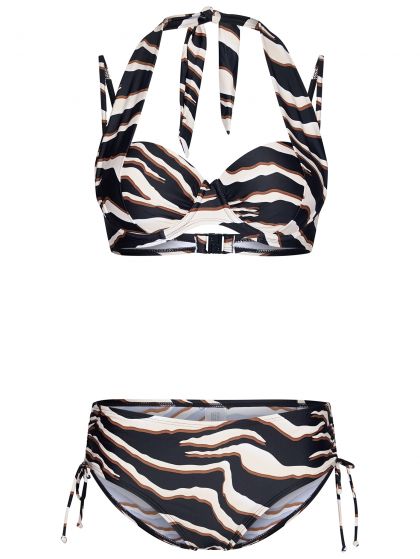 Pastunette Halter bikini set soft foam cup zwart 36 -